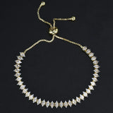 Luxury Dainty Tennis Bracelet for Women Silver Color Sparkling Cubic Zircon Stackable Hand Chain Crystal Wedding Jewelry H085
