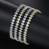 Luxury Dainty Tennis Bracelet for Women Silver Color Sparkling Cubic Zircon Stackable Hand Chain Crystal Wedding Jewelry H085