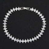 Luxury Dainty Tennis Bracelet for Women Silver Color Sparkling Cubic Zircon Stackable Hand Chain Crystal Wedding Jewelry H085